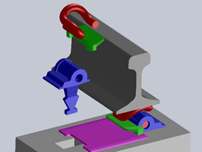 E-clip rail fastening system